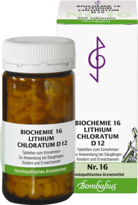 BIOCHEMIE 16 Lithium chloratum D 12 Tabletten