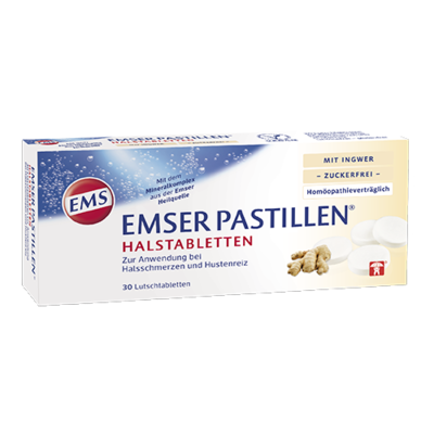 EMSER Pastillen Halstabletten m.Ingwer zuckerfrei